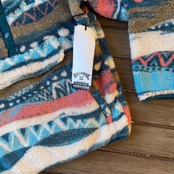 🌴🔆BILLABONG- SWITCH BACK JACKET FLEECE JACKET SWEATER PULL OVER🔆🌴 - Picture 9 of 10